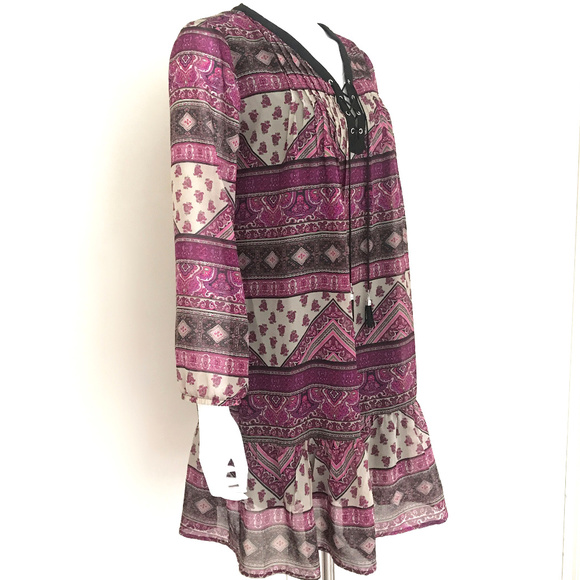 NWOT Tassel tie long sleeves dress - Picture 1 of 7